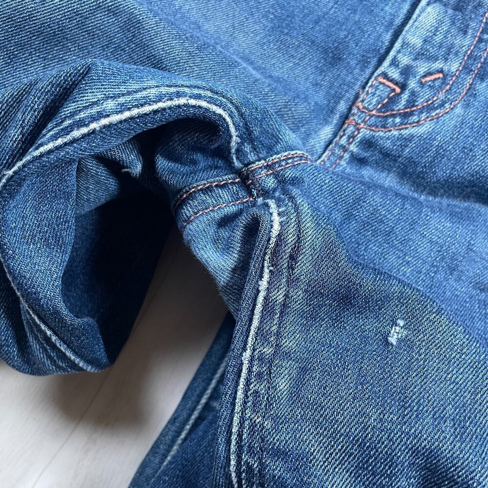 MOTHER Blue Flared Wide-Leg Jeans - Picture 10 of 16